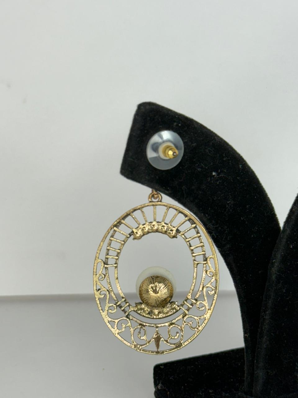 Zivah Royal Pearl Halo Earrings