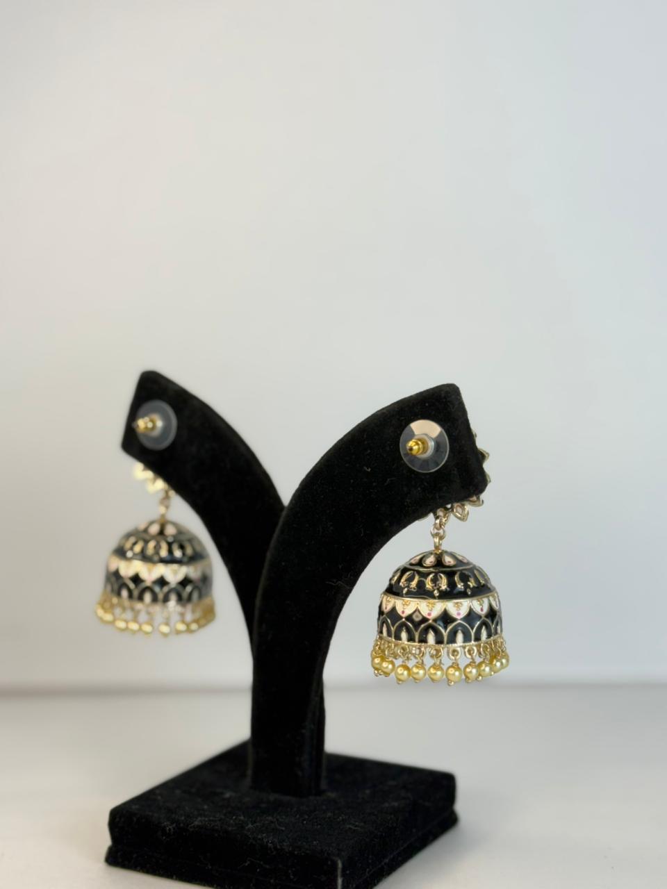 Midnight Bloom Jhumka