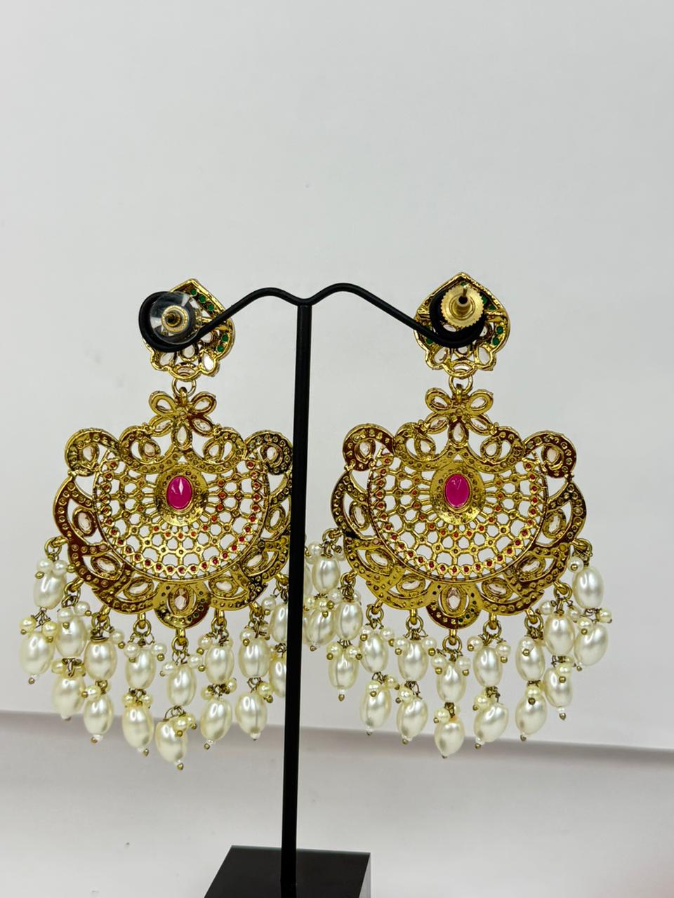 Anarkali Ruby Polki Earings