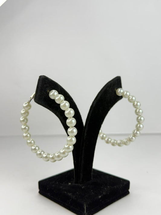 Velvet Pearl Hoops