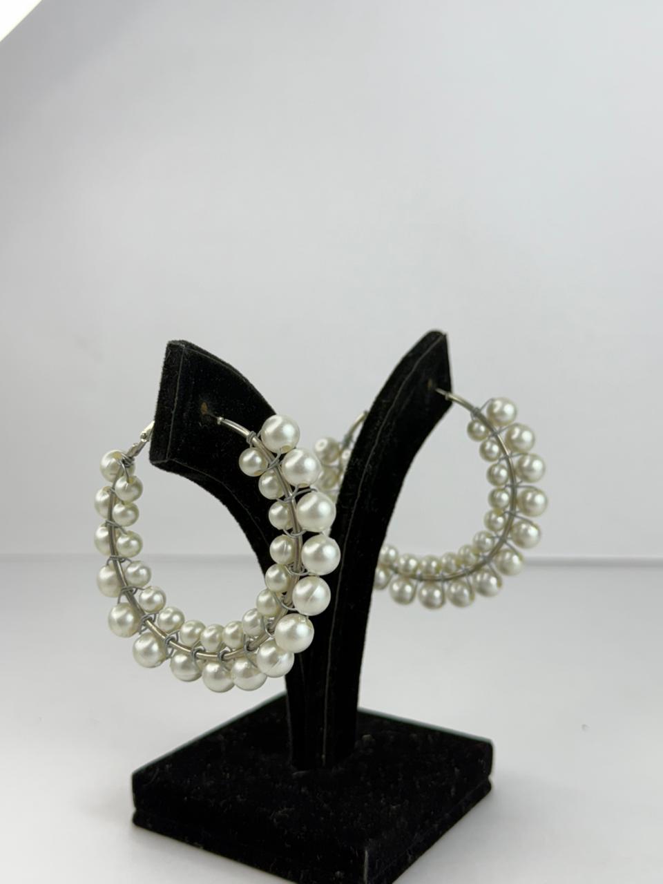 Chandni Pearl Cascade Hoops