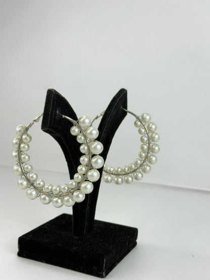 Chandni Pearl Cascade Hoops