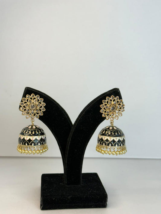 Midnight Bloom Jhumka