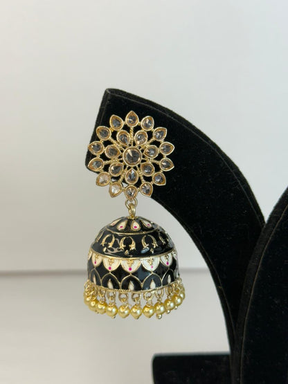 Midnight Bloom Jhumka