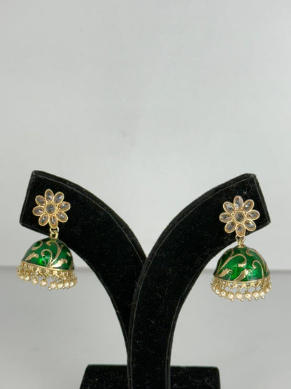 Aangan Green Blossom Jhumki