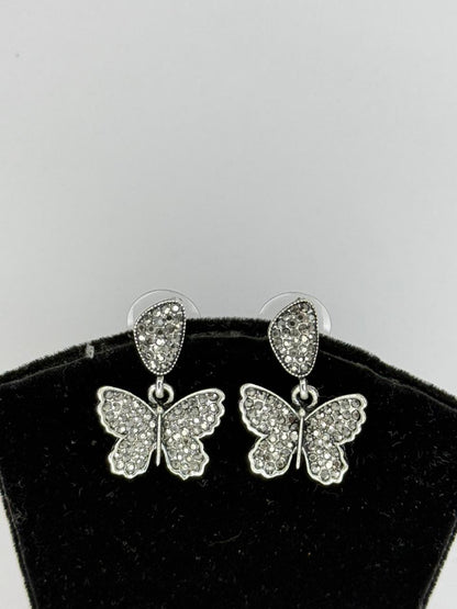 Silver Butterfly Studs