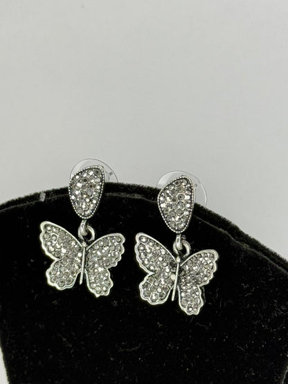 Silver Butterfly Studs