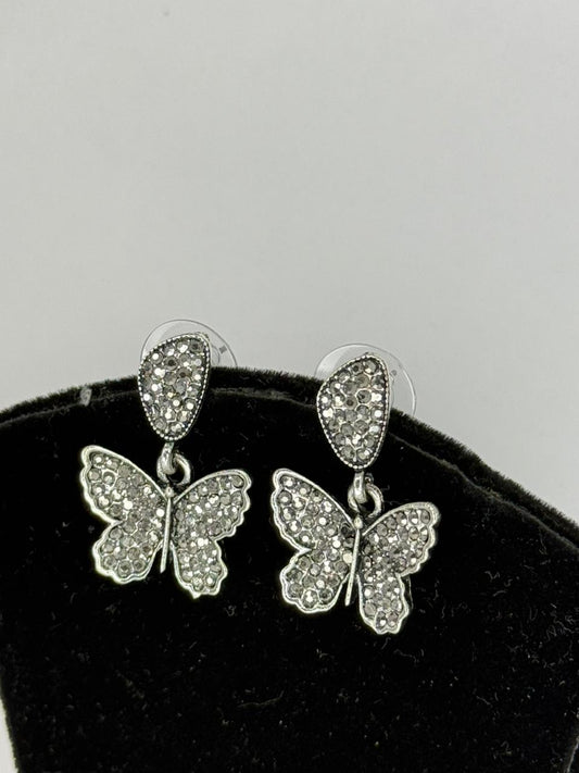 Silver Butterfly Studs