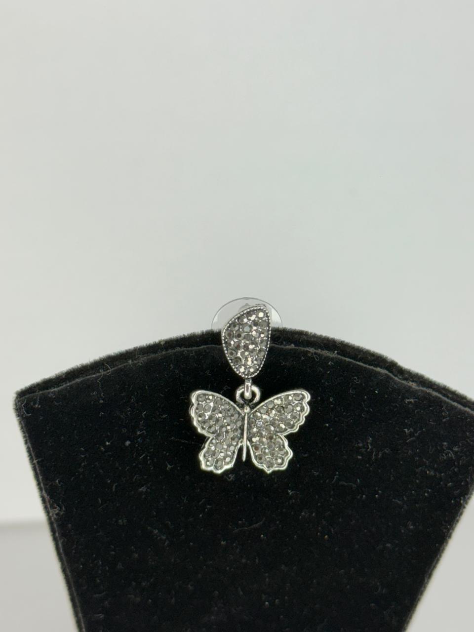 Silver Butterfly Studs