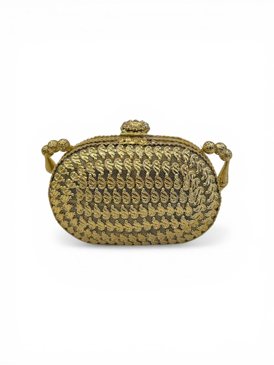 Afsana Gold Clutch Purse