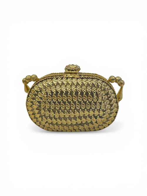 Afsana Gold Clutch Purse