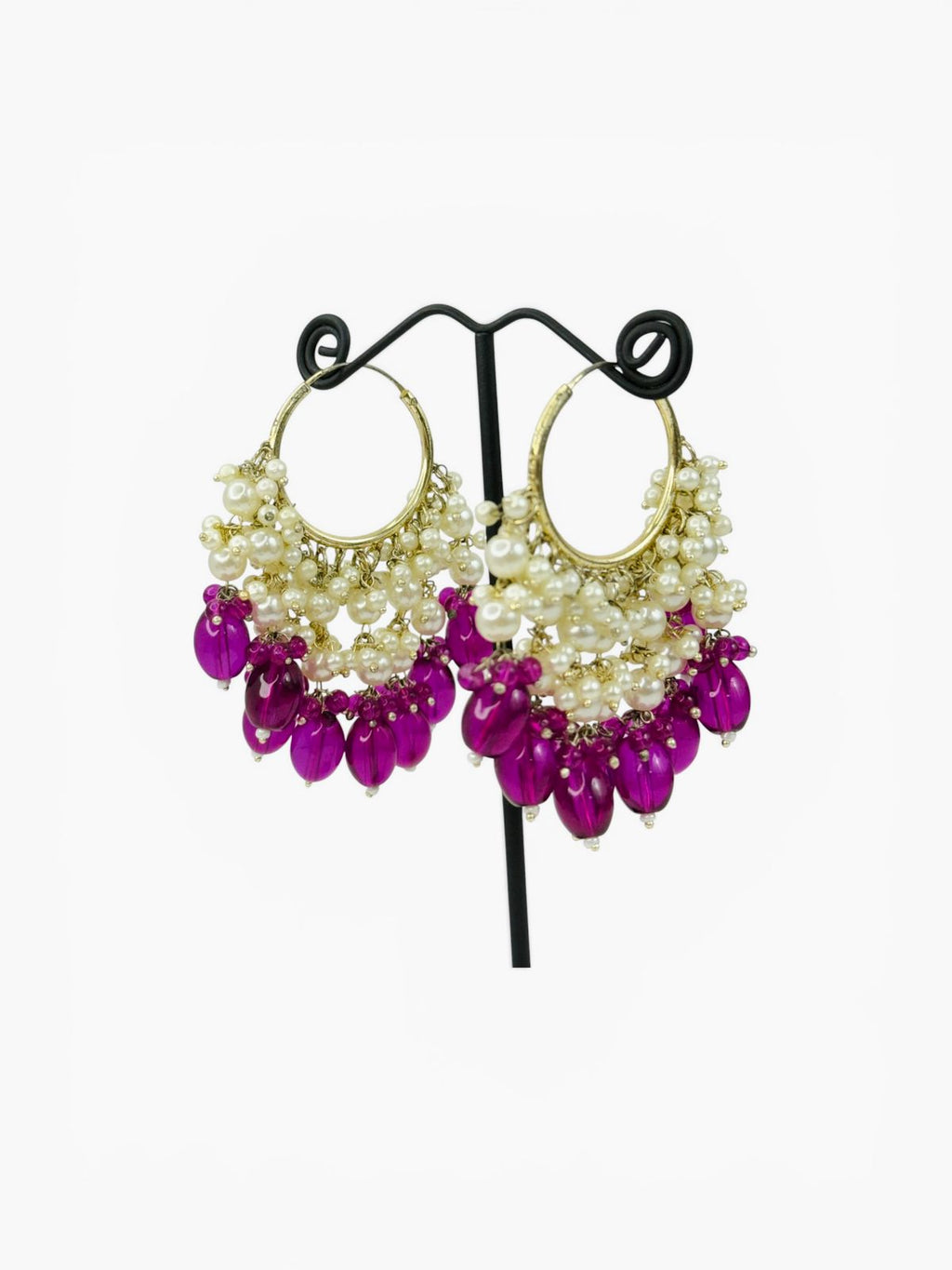 Rani Gulab Moti Hoops