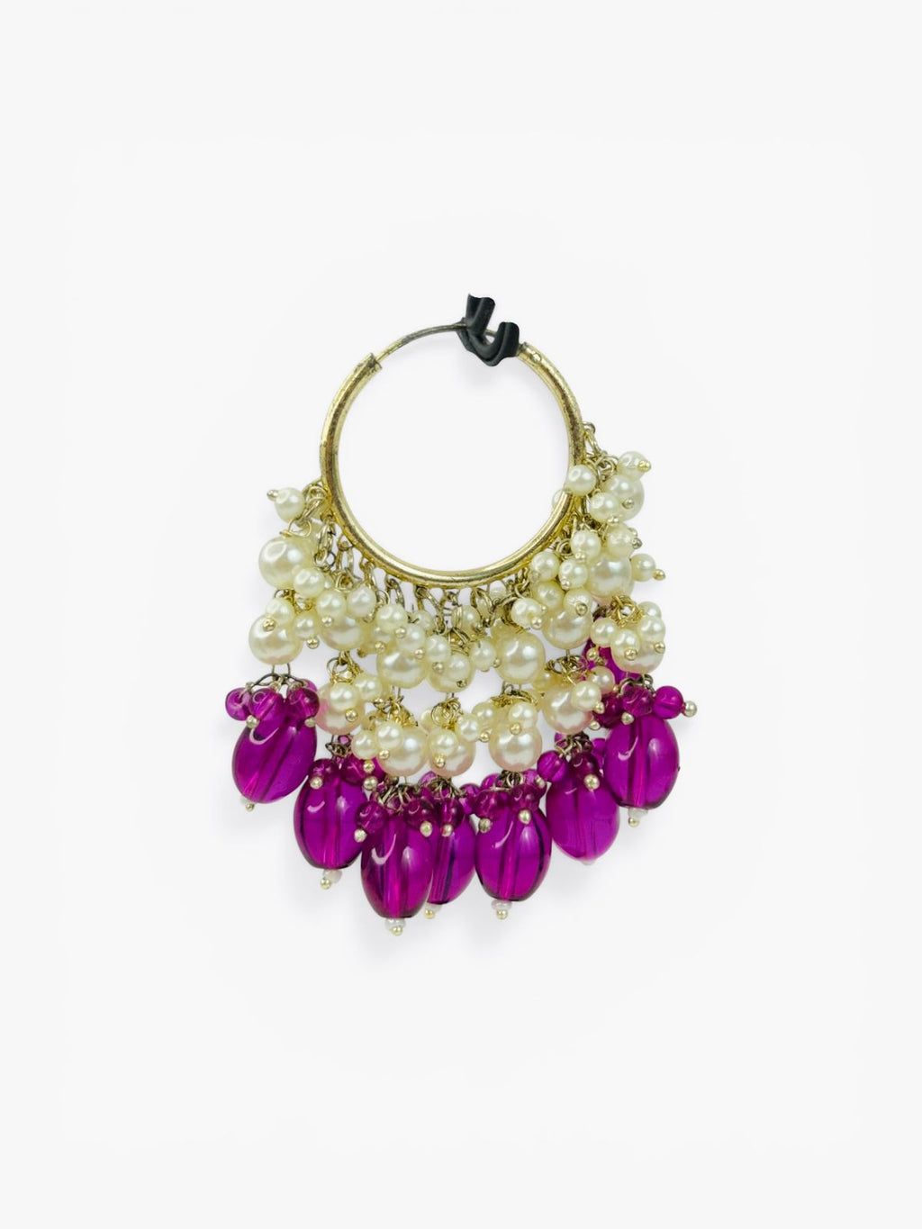 Rani Gulab Moti Hoops