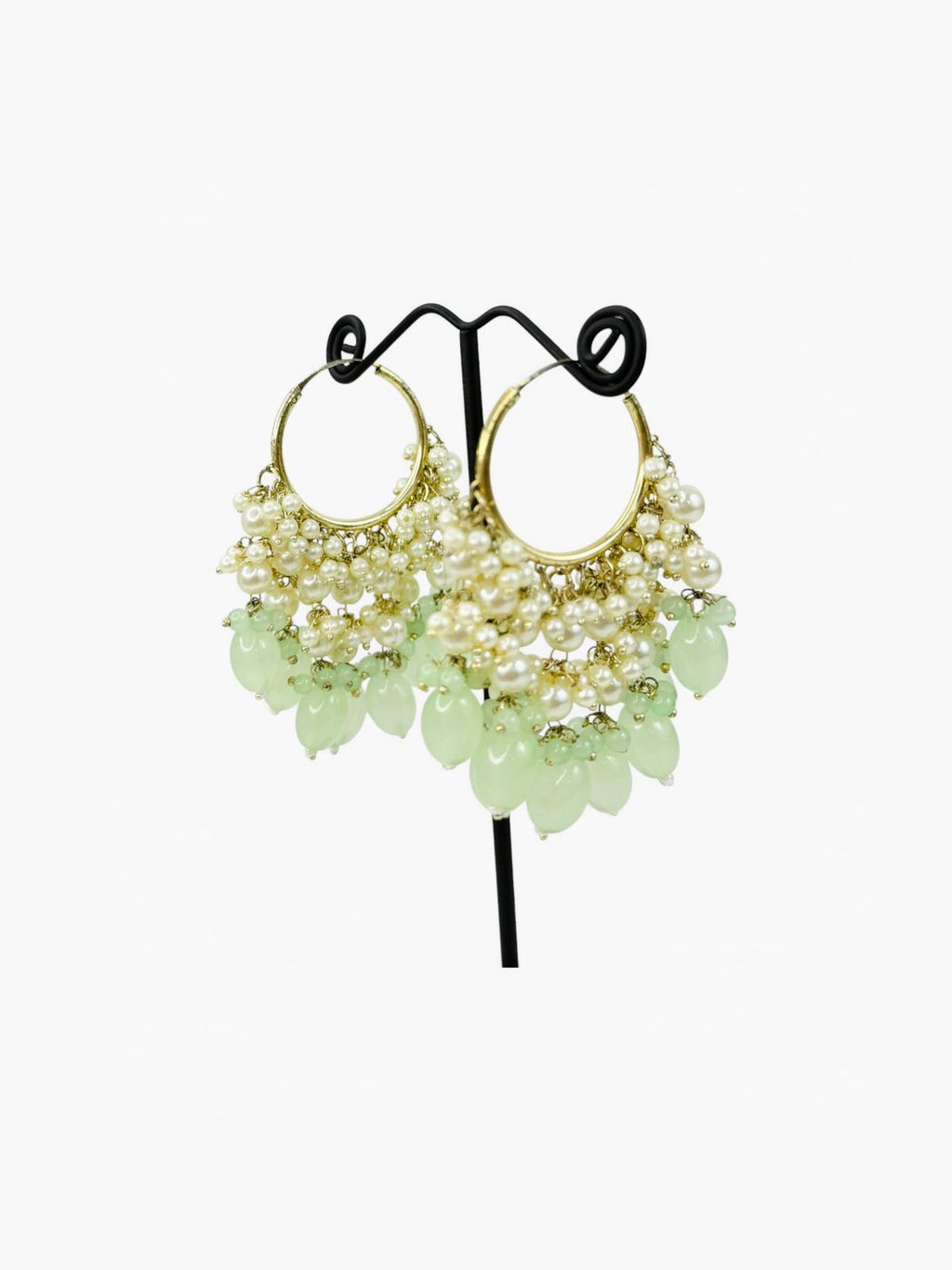 Mint Noor Pearl Hoops