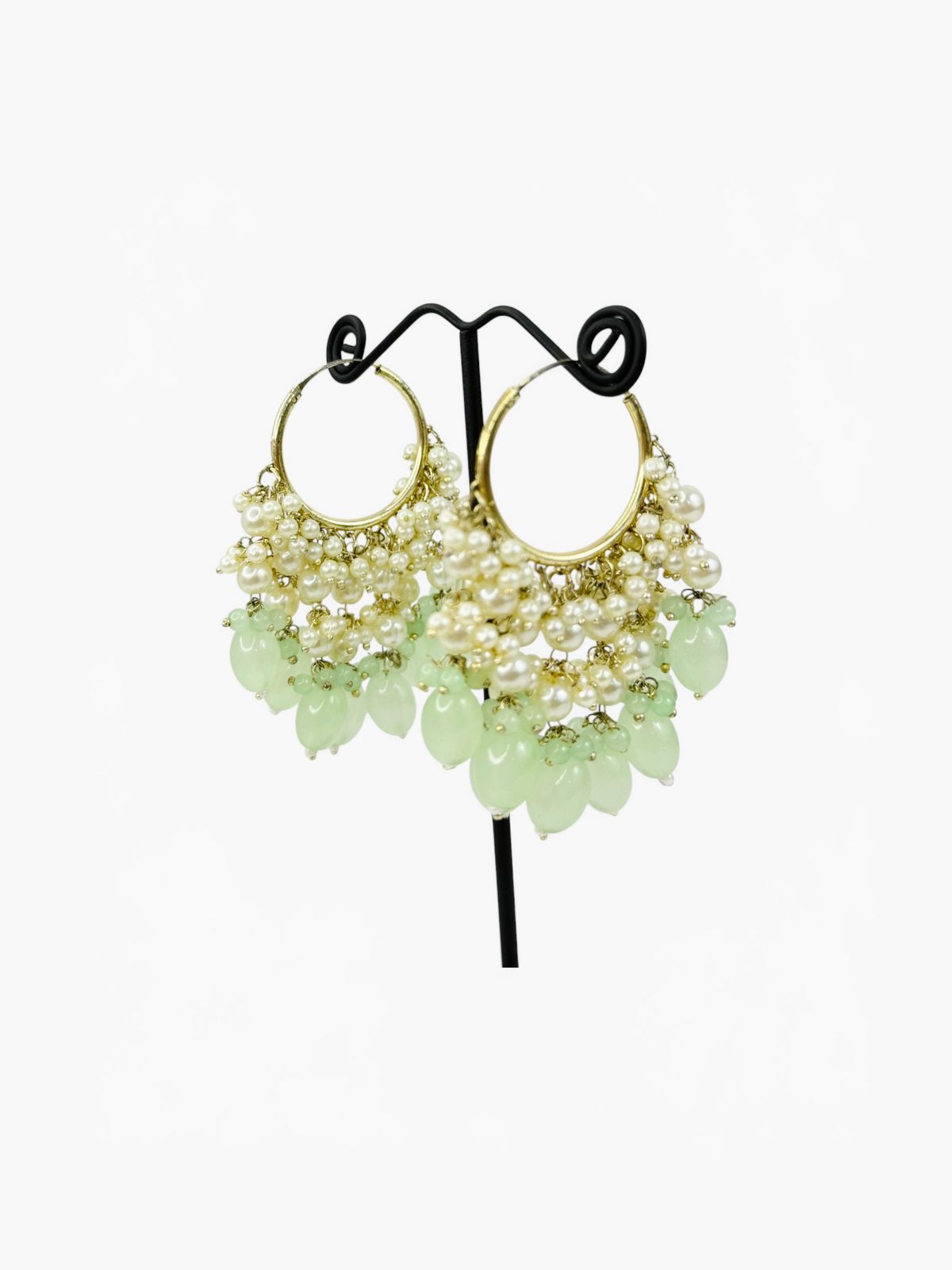 Mint Noor Pearl Hoops