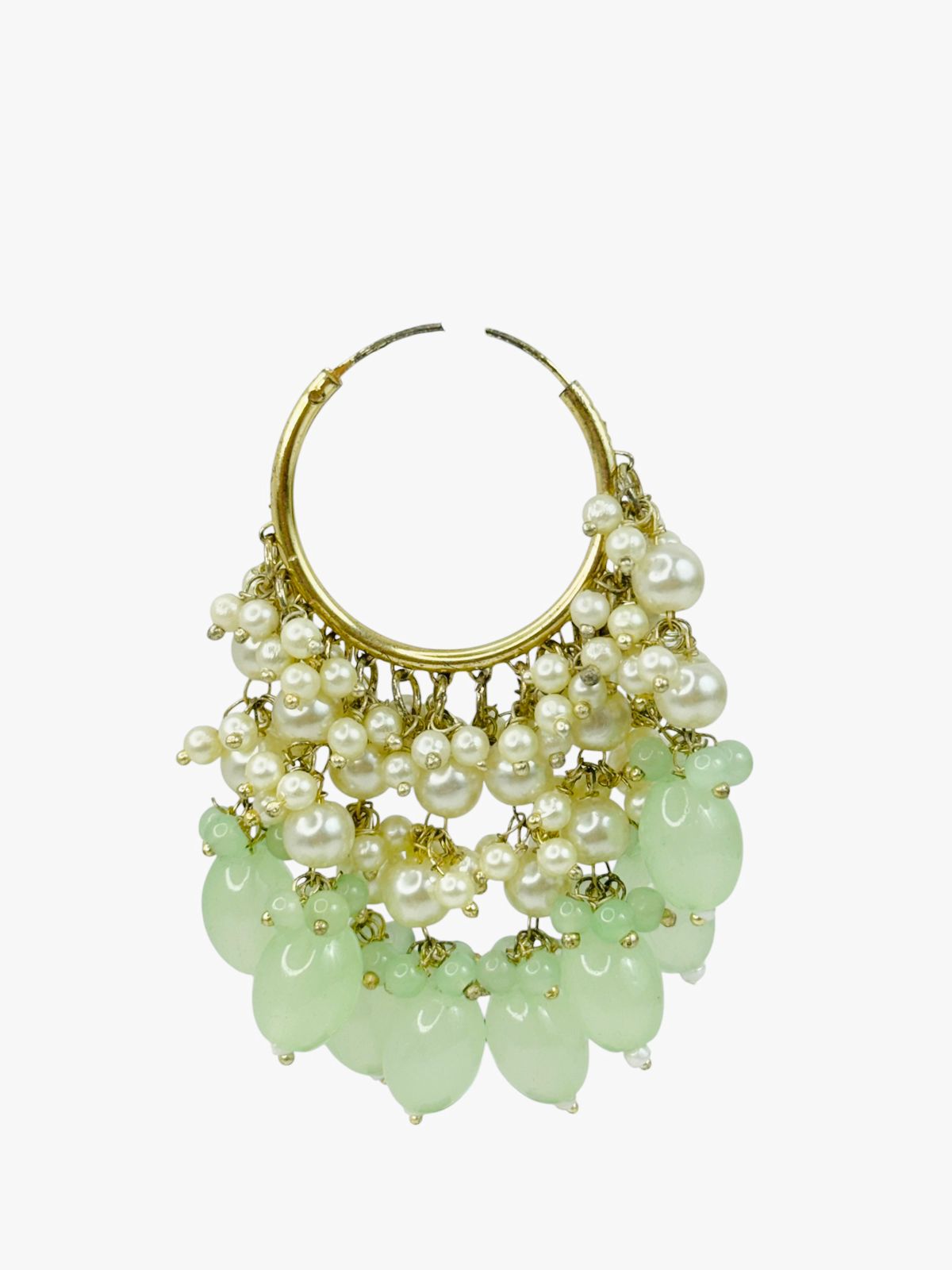 Mint Noor Pearl Hoops