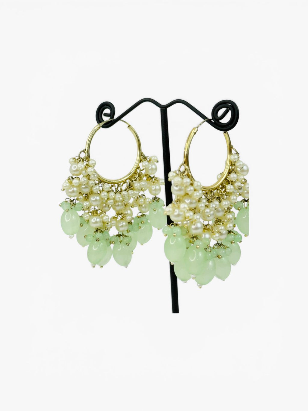 Mint Noor Pearl Hoops
