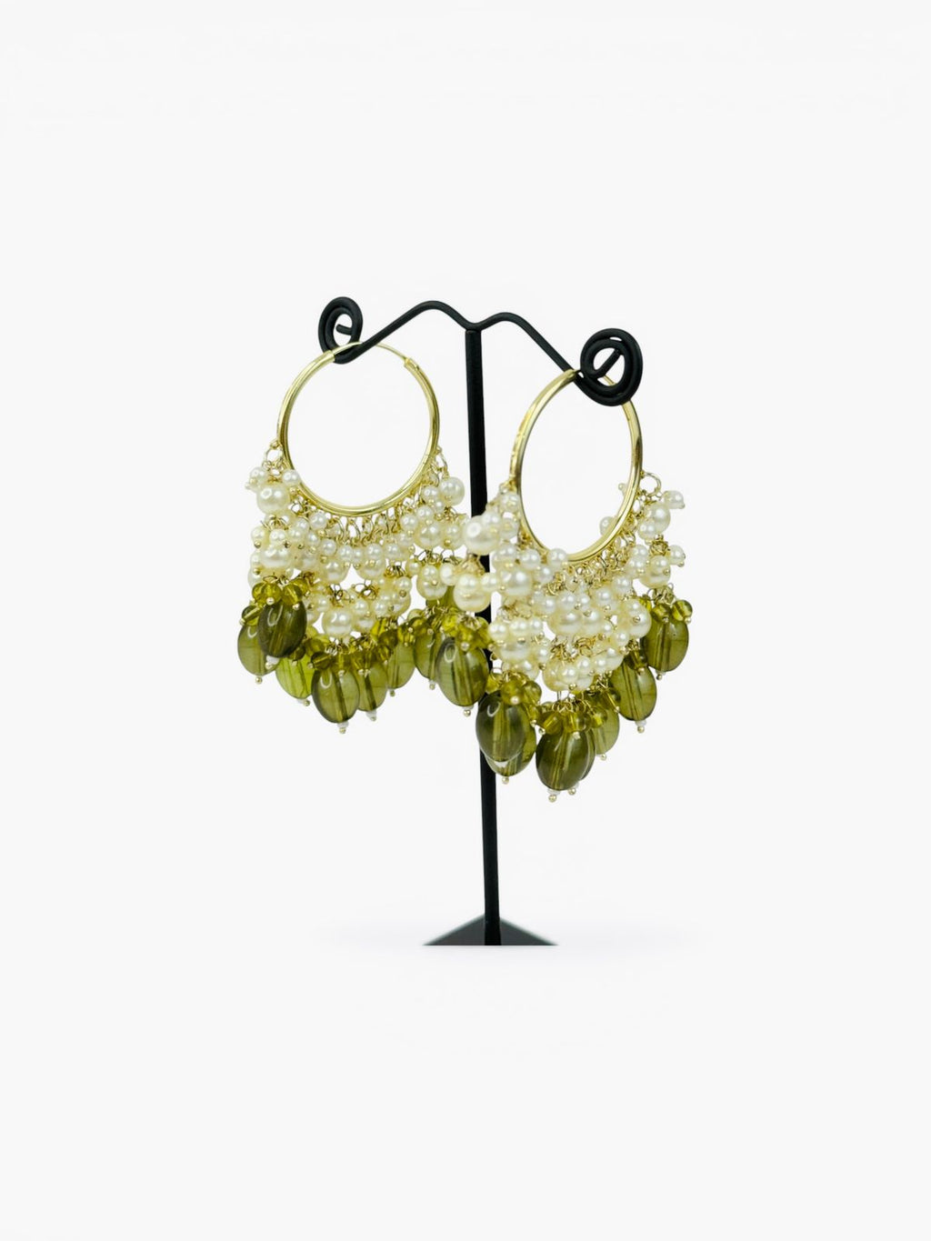 Olive Noor Pearl Hoops