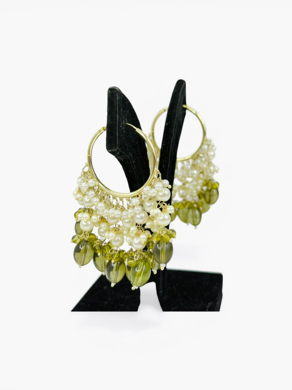 Olive Noor Pearl Hoops