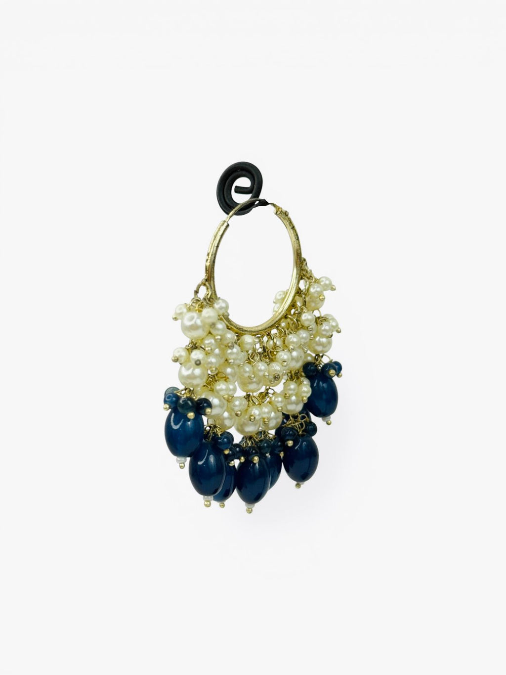 Meher Blue Moti Hoops