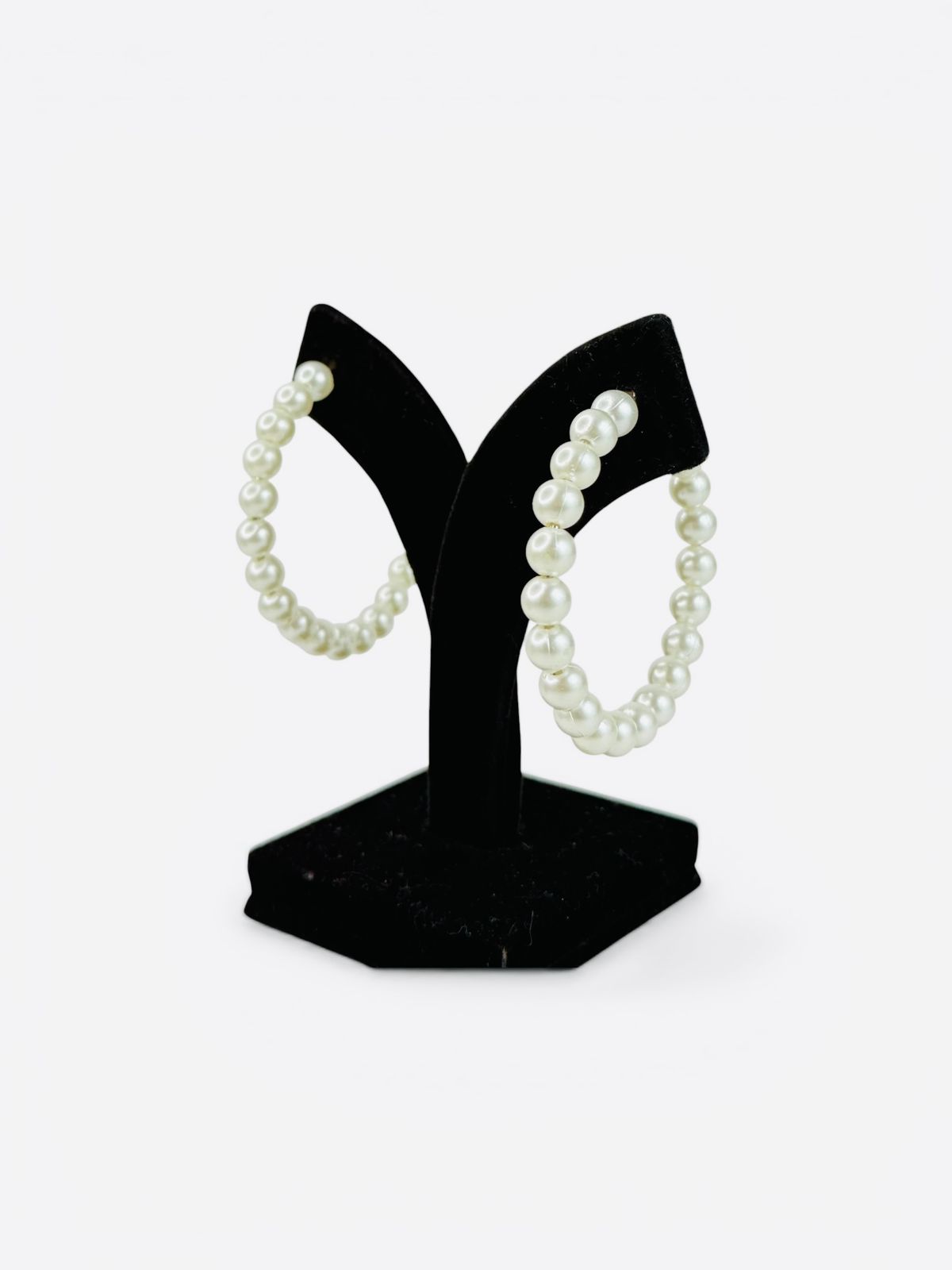 Velvet Pearl Hoops