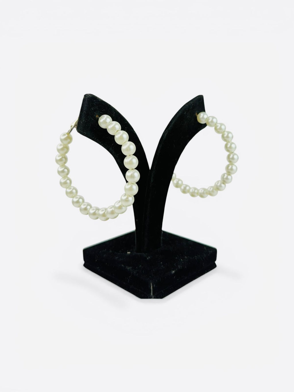 Velvet Pearl Hoops