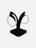 Velvet Pearl Hoops