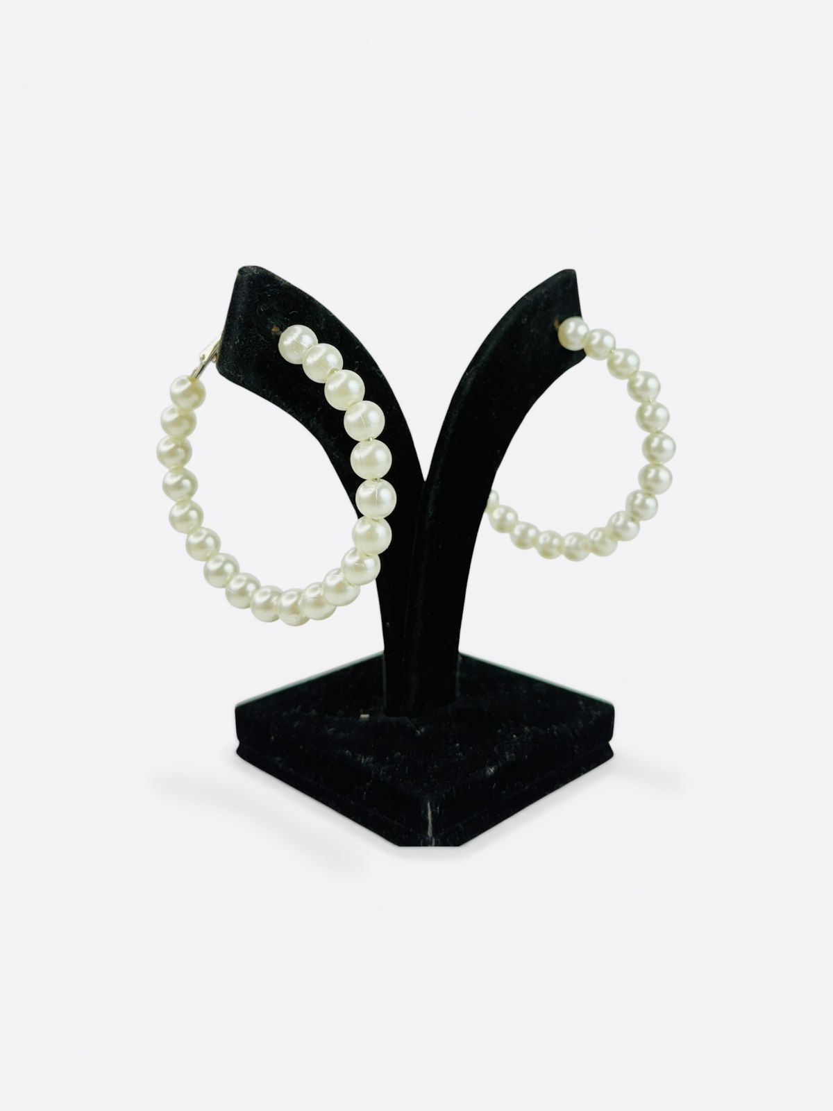 Velvet Pearl Hoops