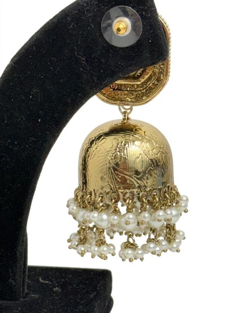 Sheesh Mahal Pearl Polki Jhumka