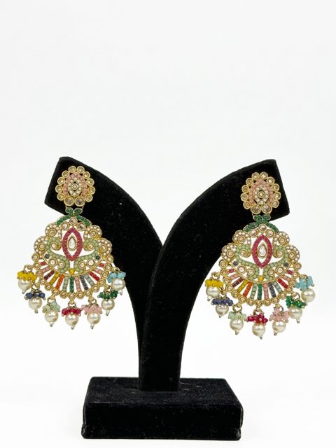 Rangmahal Polki Pearl Earings