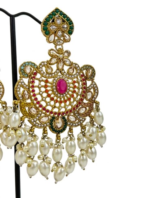 Anarkali Ruby Polki Earings