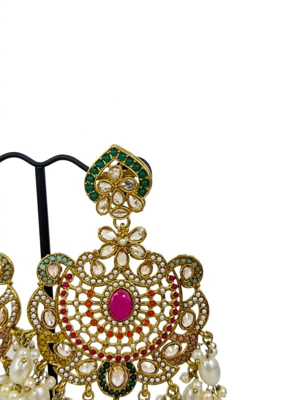 Anarkali Ruby Polki Earings