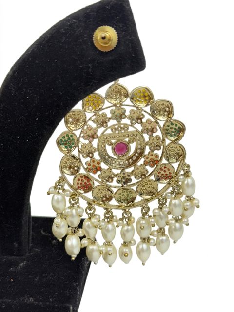 Gulbahar Navratna Polki Earrings