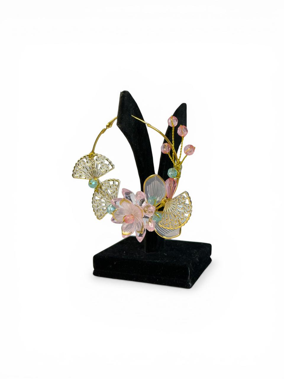 Blush Petal Crystal Earrings