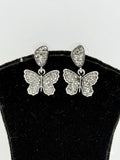 Silver Butterfly Studs