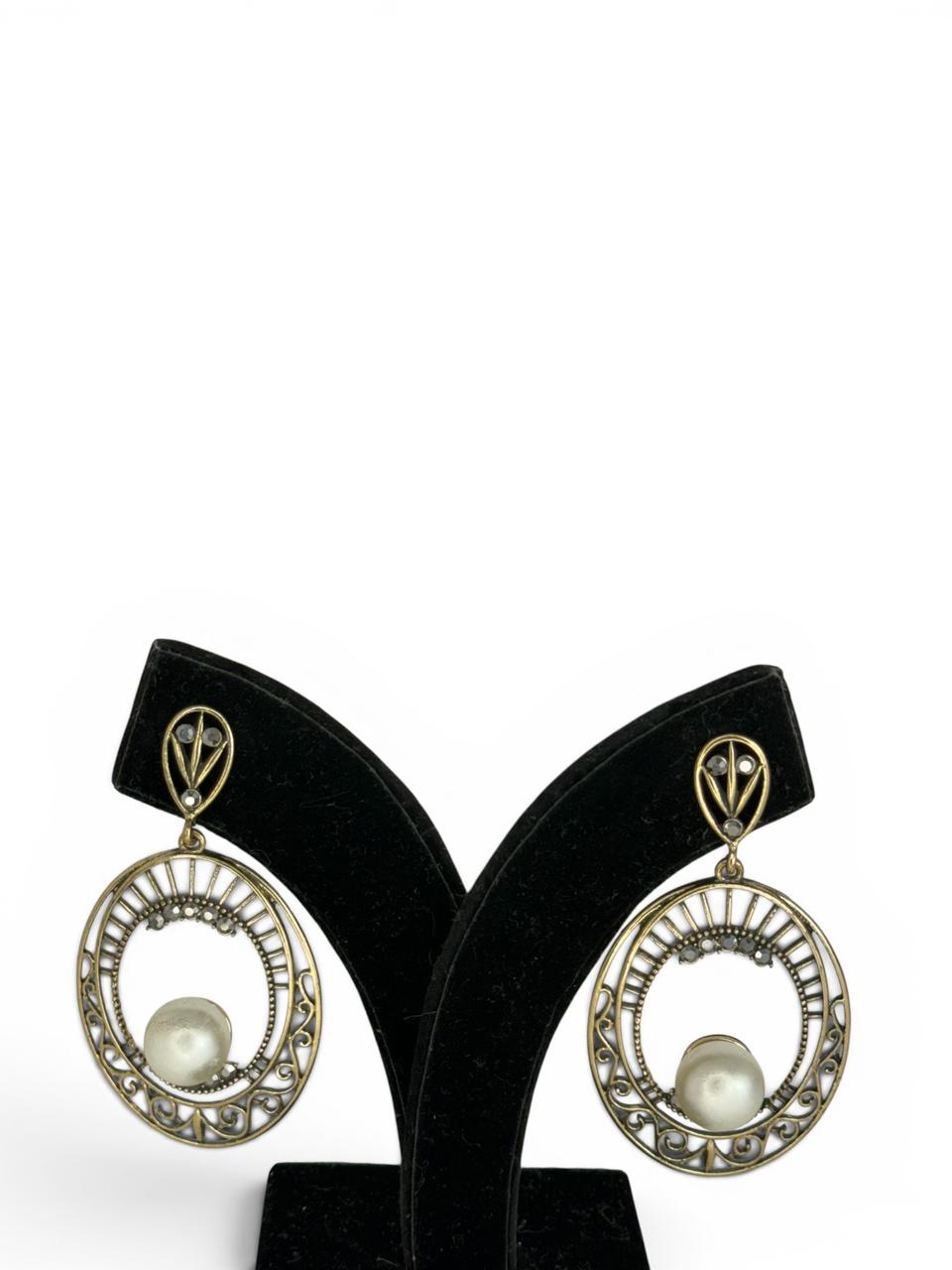 Zivah Royal Pearl Halo Earrings