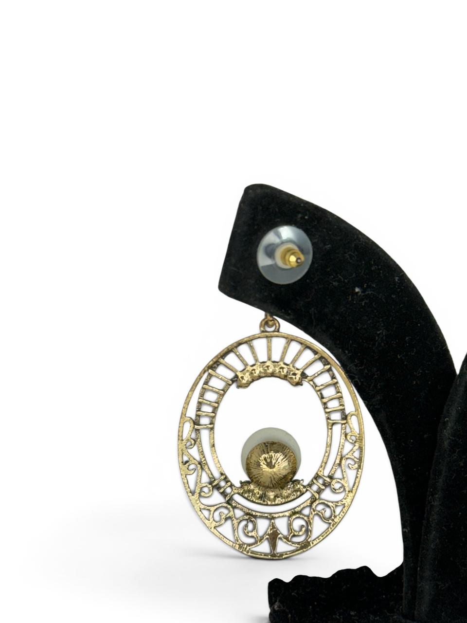 Zivah Royal Pearl Halo Earrings