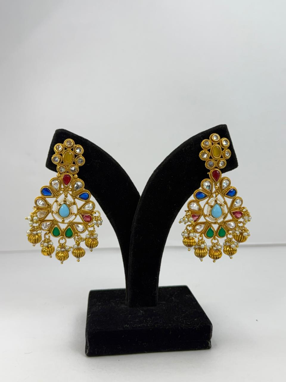 Maharani Aura gold polish Earrings