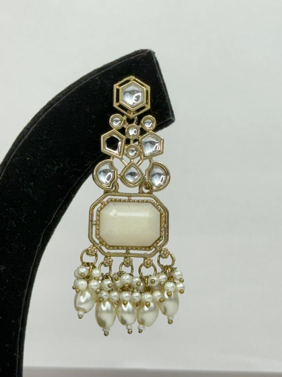 Nazneen Pearl Polki Earrings