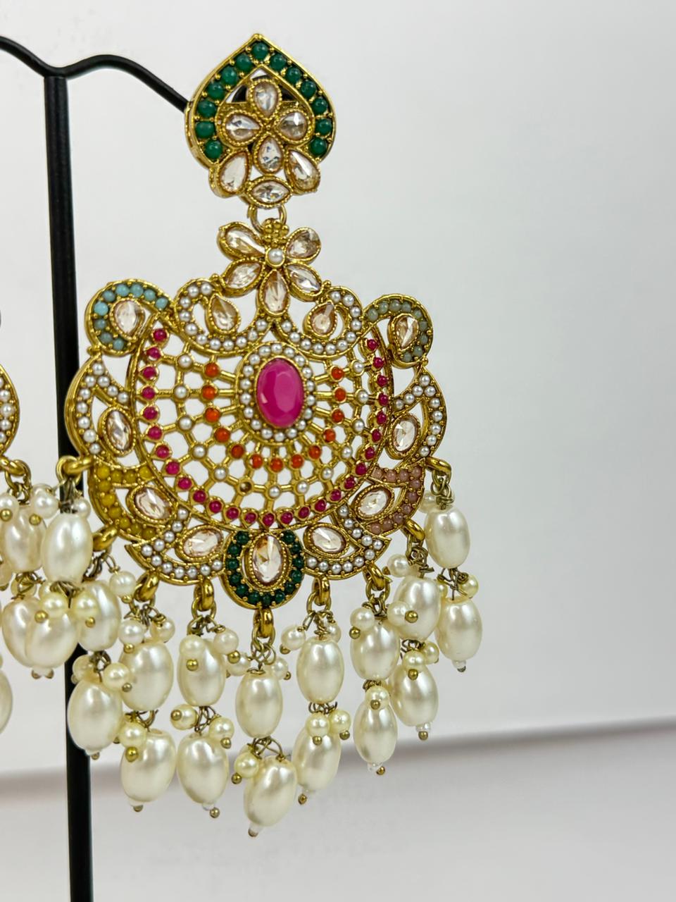 Anarkali Ruby Polki Earings