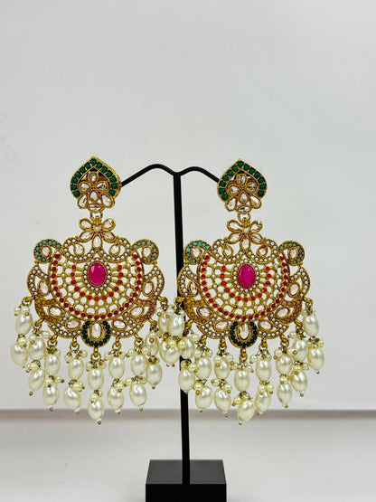 Anarkali Ruby Polki Earings