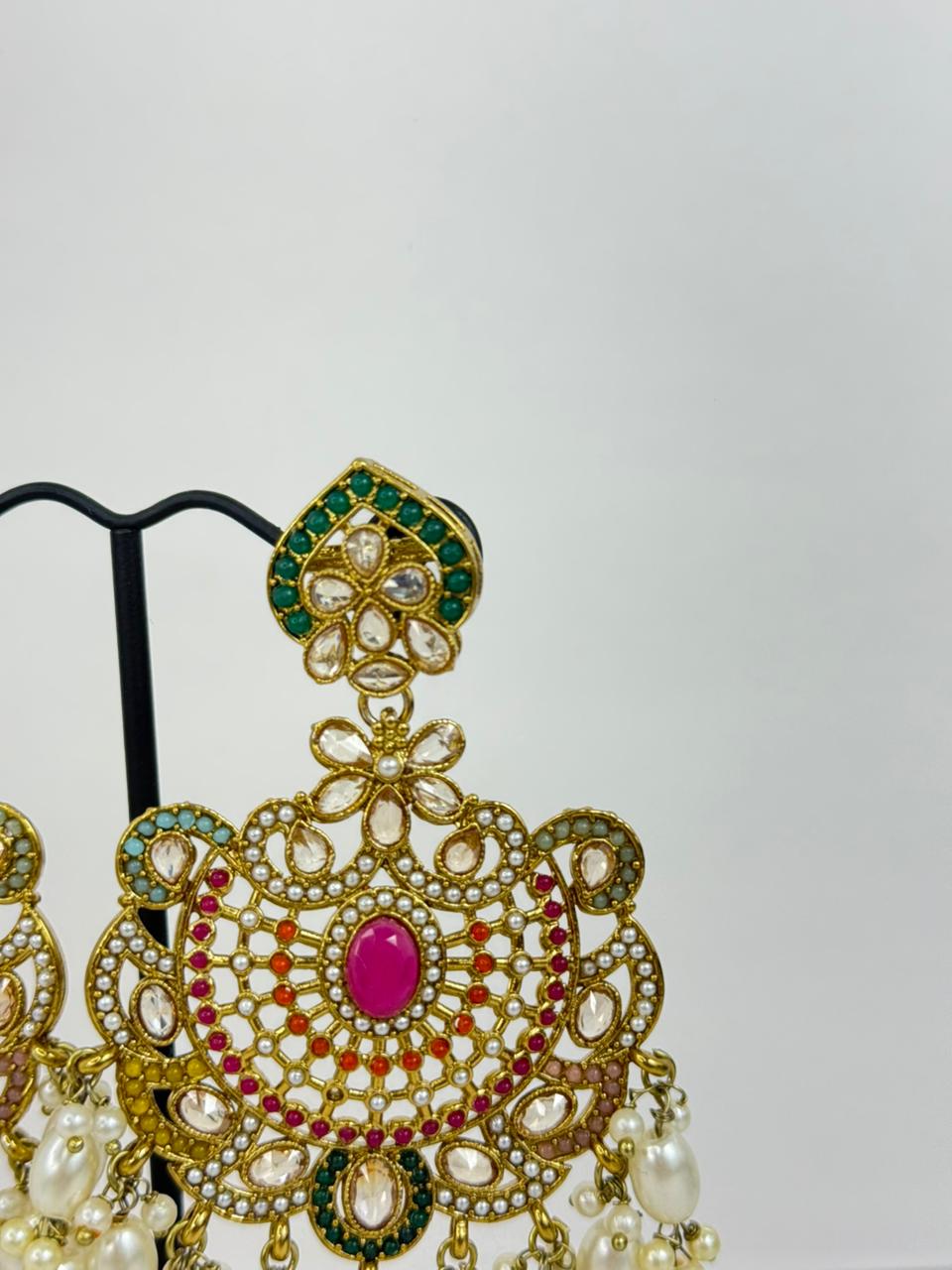 Anarkali Ruby Polki Earings