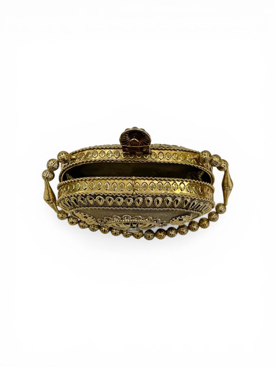 Afsana Gold Clutch Purse